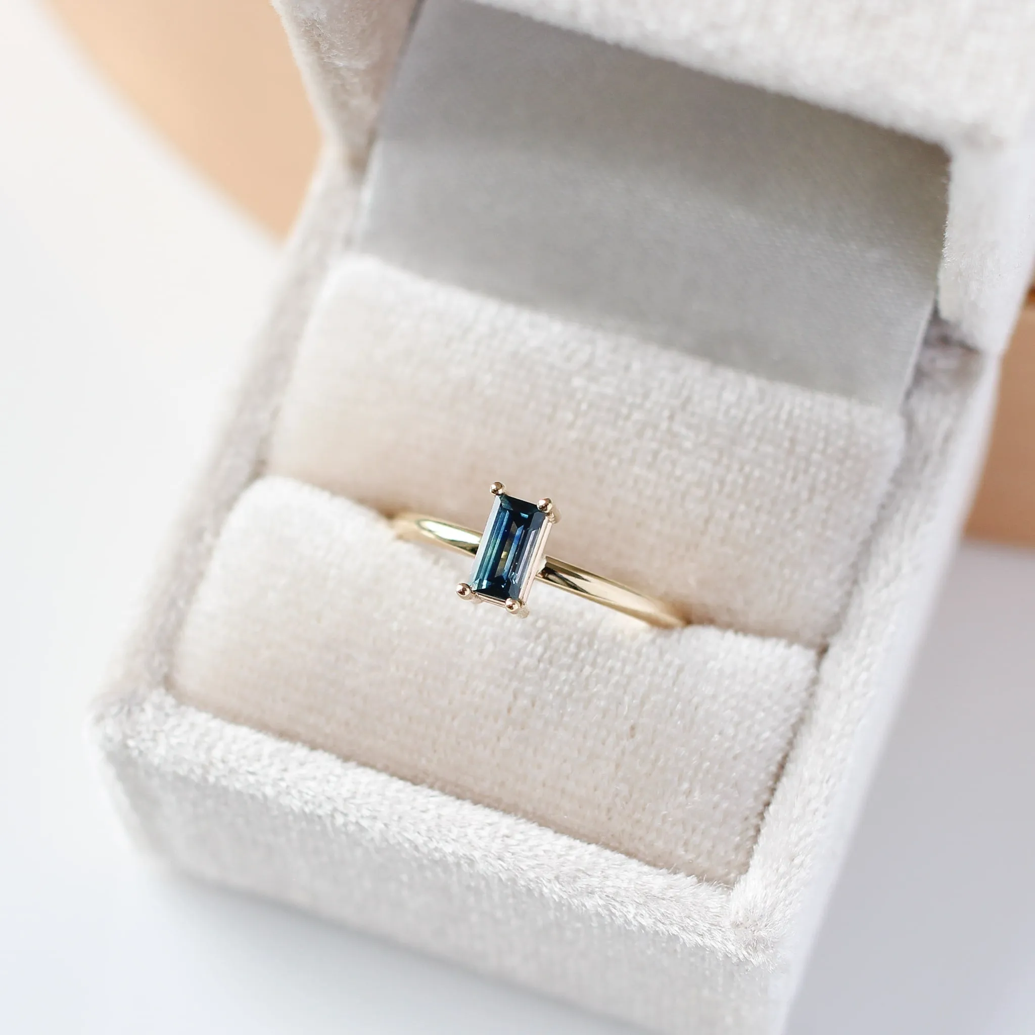 0.53ct Blue Sapphire Ring Stacker