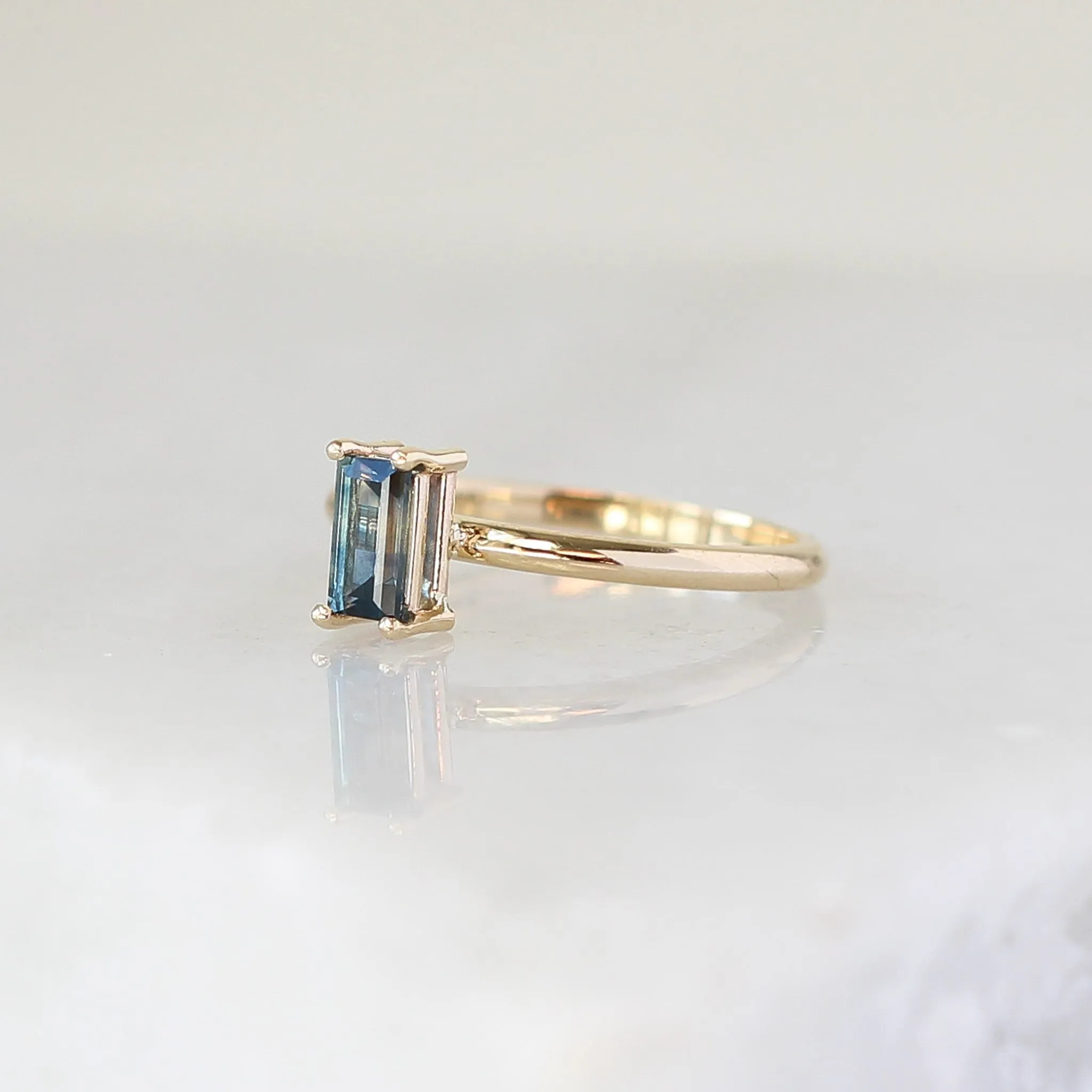 0.53ct Blue Sapphire Ring Stacker