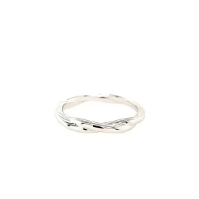 14k White Gold Twist Ring (I8034)