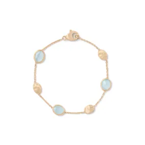 18K Gold Siviglia Aquamarine & Gold Bracelet