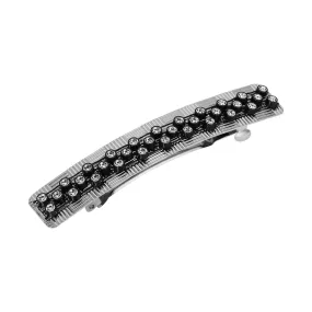 1928 Jewelry Dual Grid Multi Crystal Hair Barrette