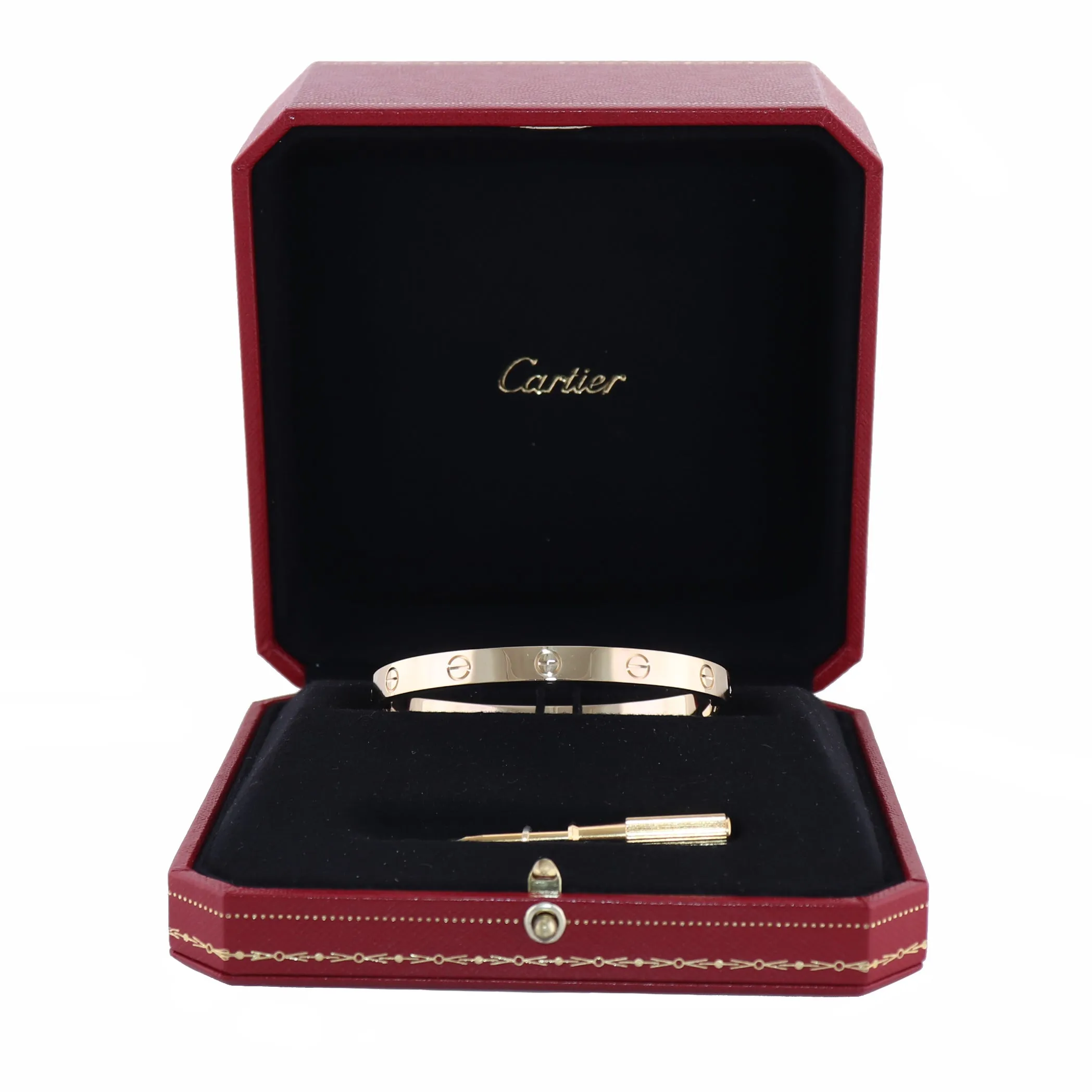 2019 Cartier 18k Yellow Gold New Style Love Bangle Bracelet Size 18 B P