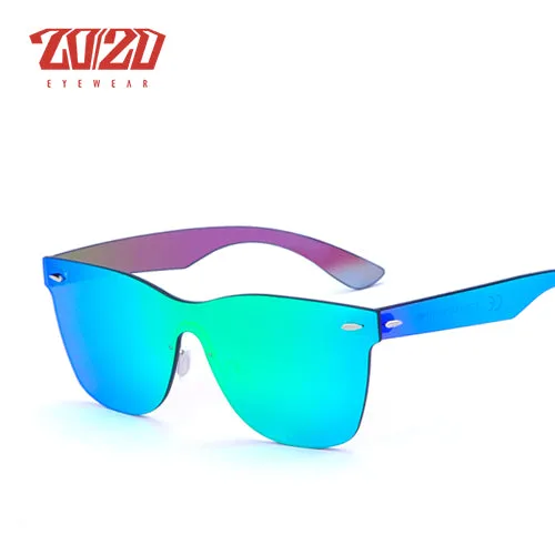 20/20 Unisex Oval Rimless Alloy Polarized Sunglasses Pc1601