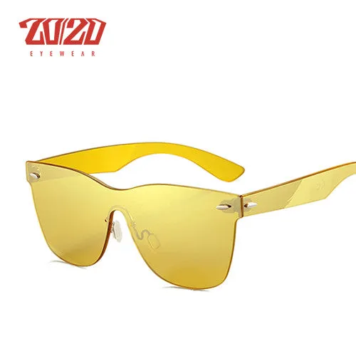 20/20 Unisex Oval Rimless Alloy Polarized Sunglasses Pc1601