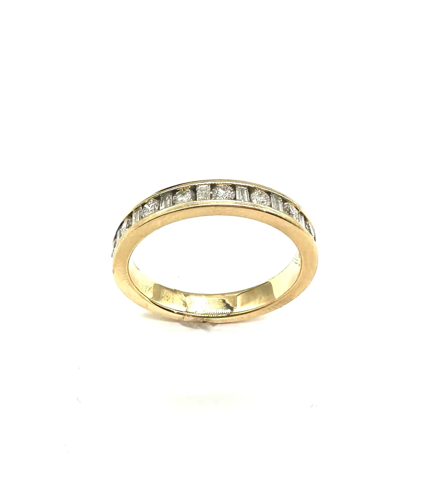 3/4 CTW Baguette & Round Diamond Band