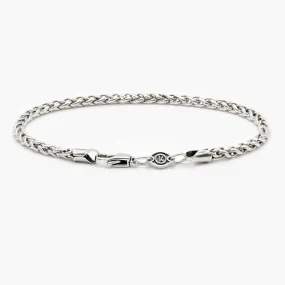 3mm Sterling Silver Braided Chain Bracelet