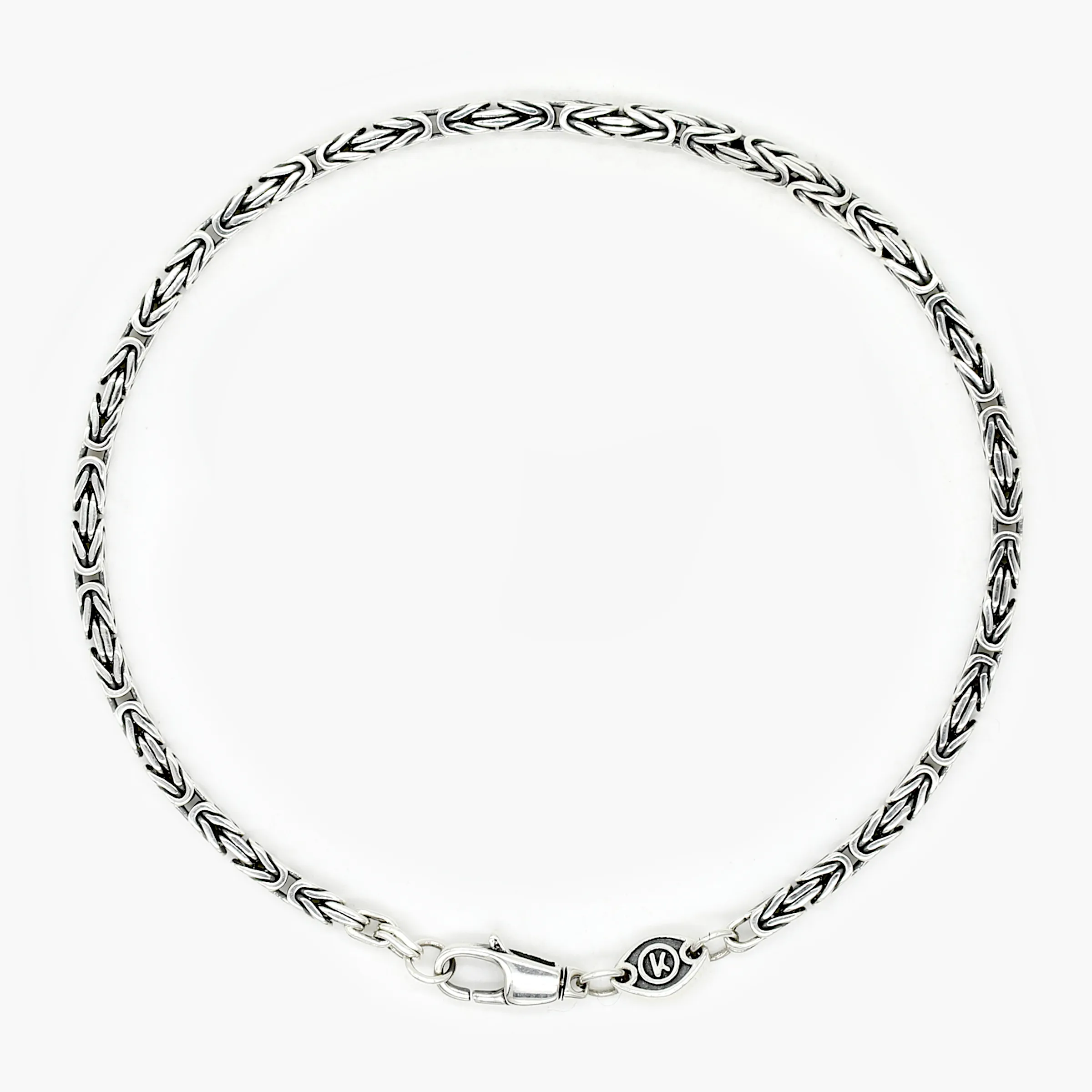 3mm Sterling Silver "Inka" Chain Bracelet