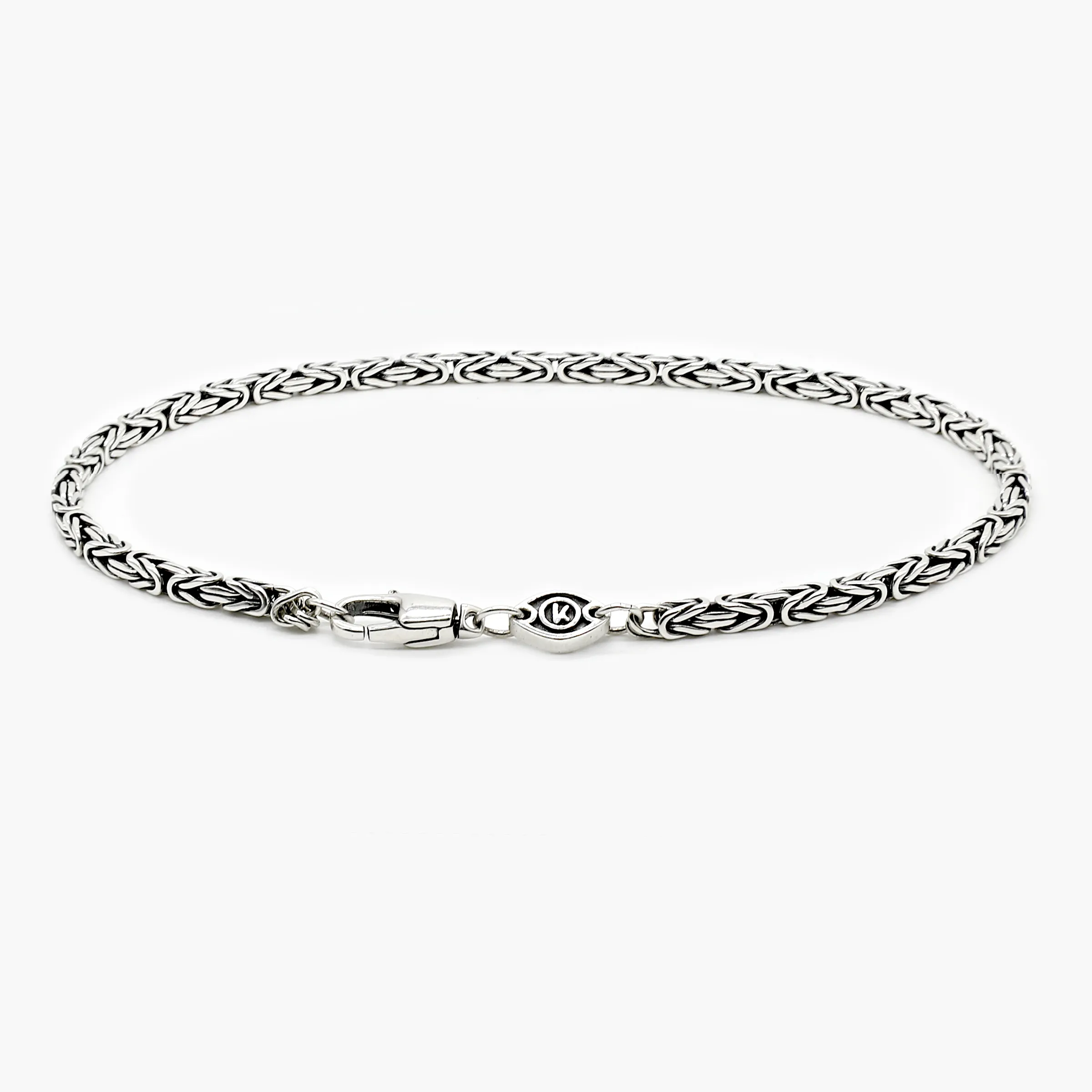 3mm Sterling Silver "Inka" Chain Bracelet