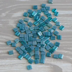 6043 - Aquamarine Designer Tile Beads