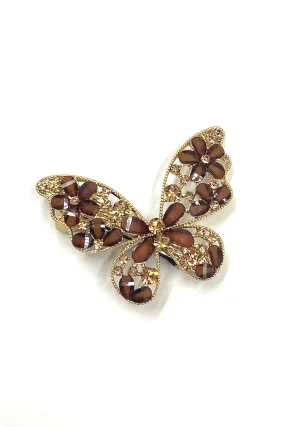 Amber Maple Butterfly Barrette