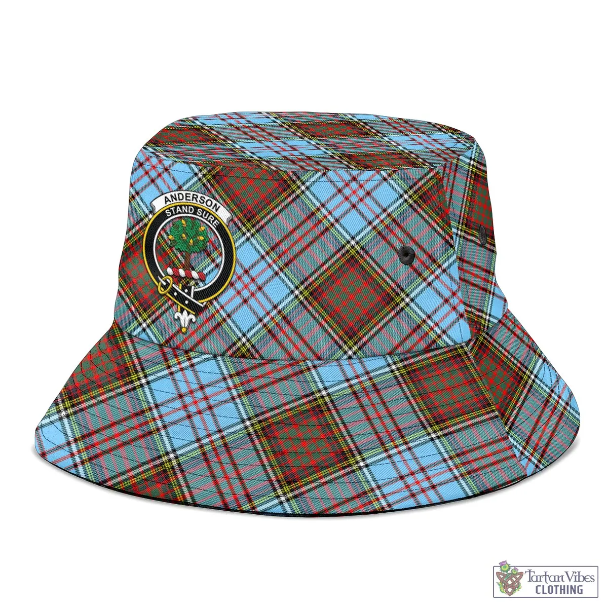 Anderson Ancient Tartan Bucket Hat with Family Crest