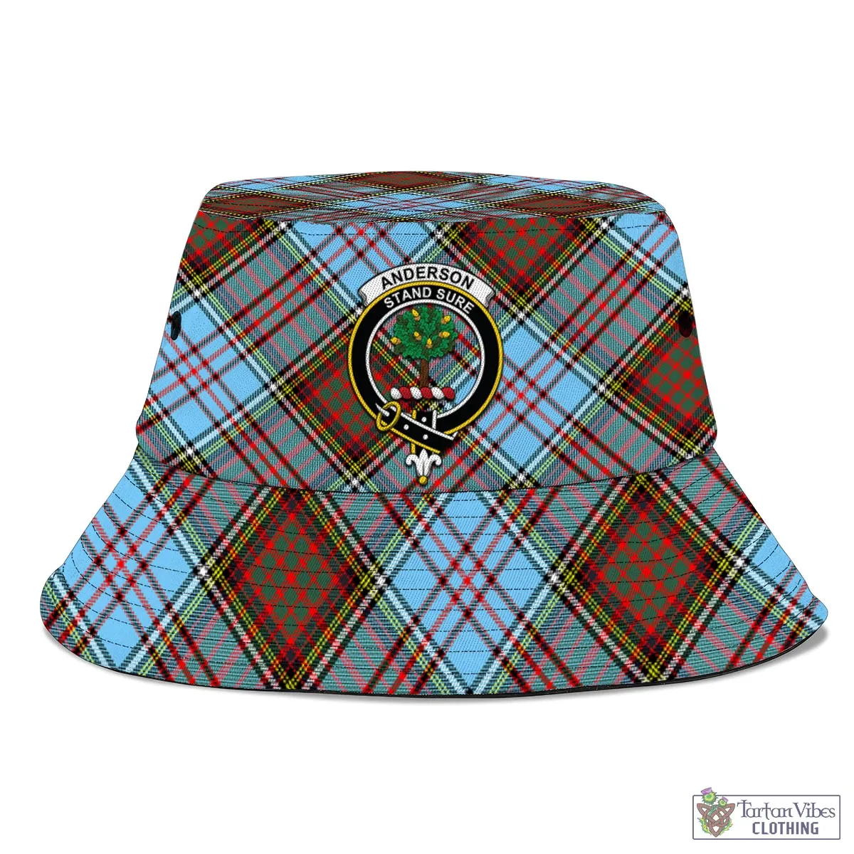 Anderson Ancient Tartan Bucket Hat with Family Crest