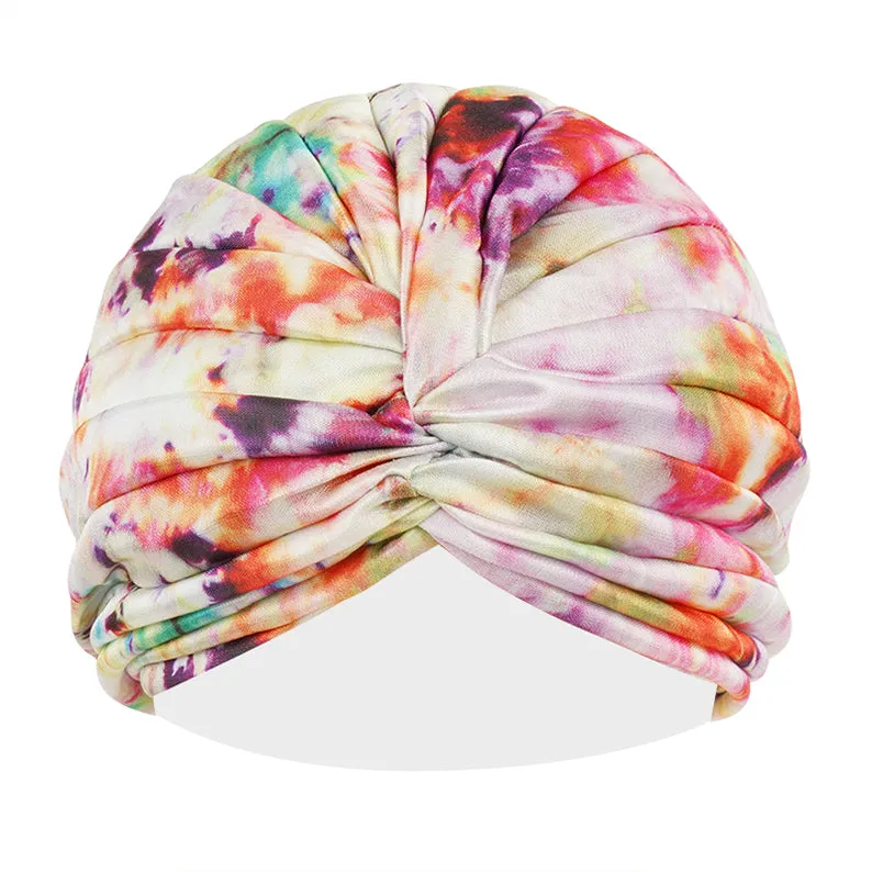 ANNIE #03658 MS. REMI Silky Top Knot Pre-Tied Turban [ASSORTED COLOR]