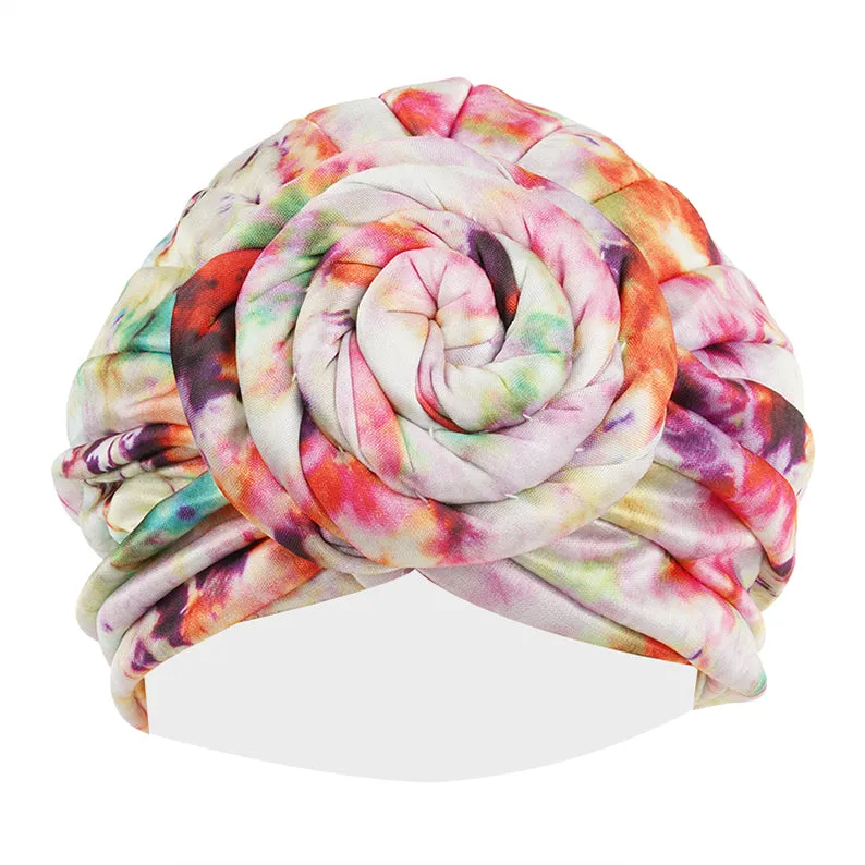 ANNIE #03658 MS. REMI Silky Top Knot Pre-Tied Turban [ASSORTED COLOR]