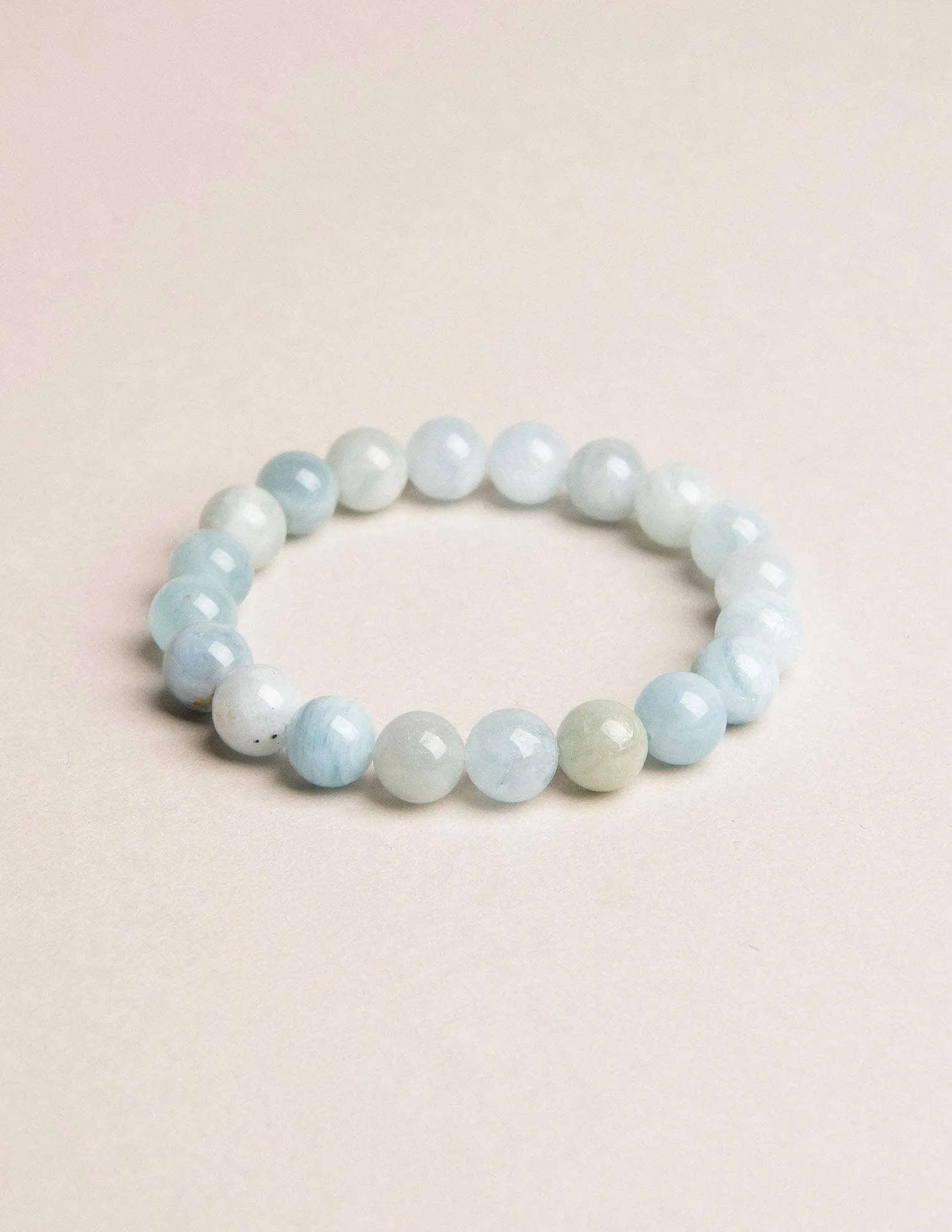 Aquamarine Bead Bracelet