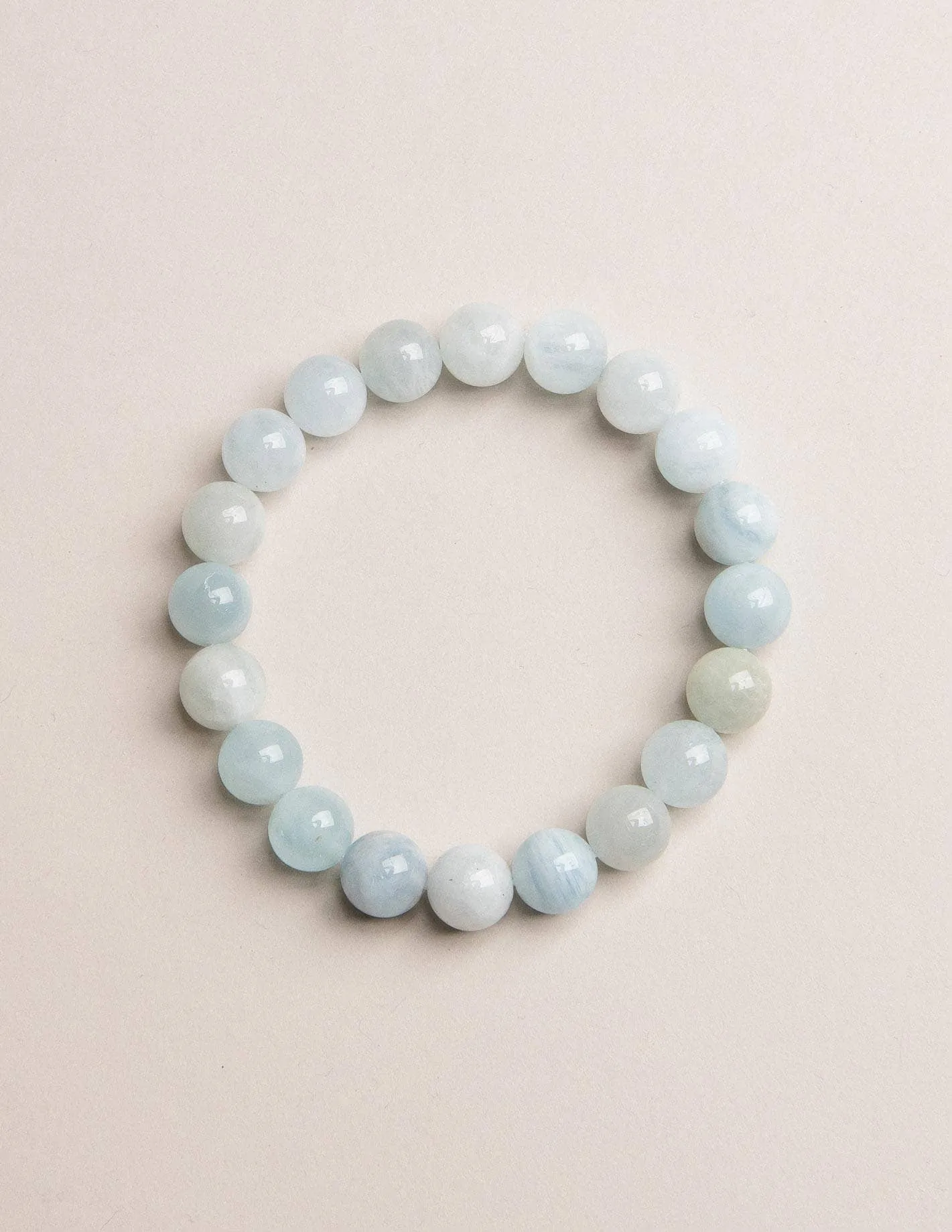 Aquamarine Bead Bracelet