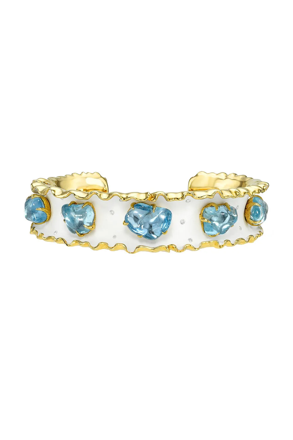 Aquamarine Diamond Frosted Bracelet