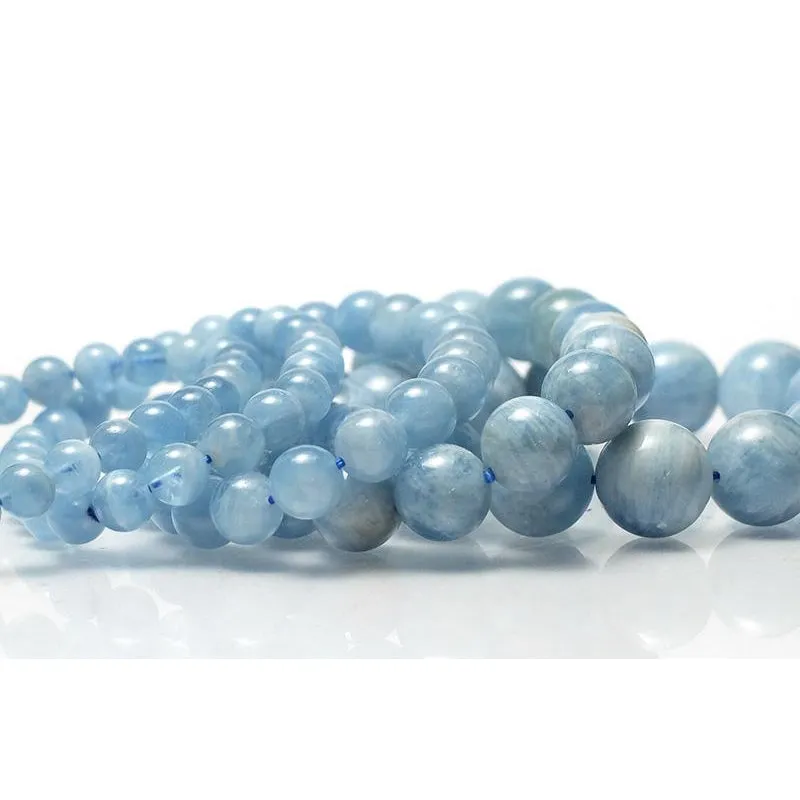 Aquamarine Stretch Bracelet 7mm,8mm,9mm,12mm,15mm