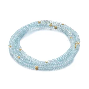 Aquamarine Wrap Bracelet