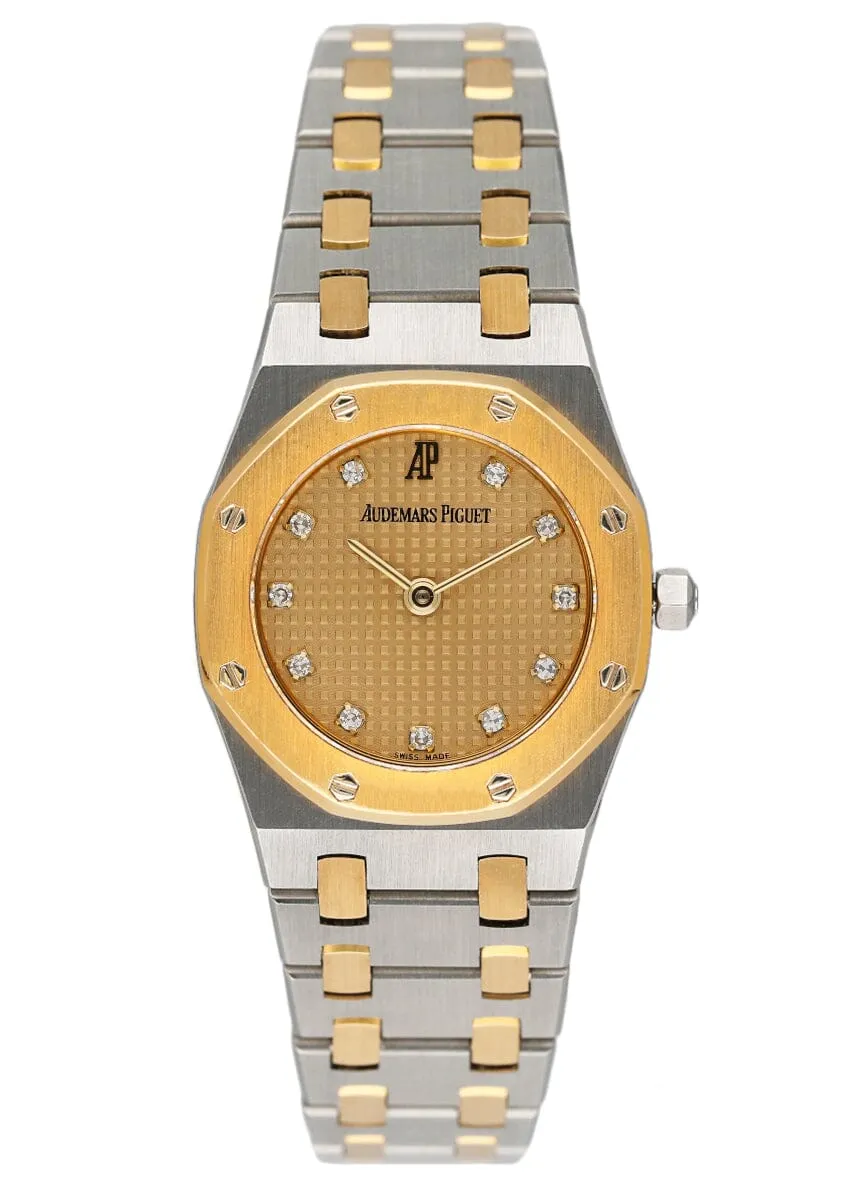 Audemars Piguet Royal Diamond Champagne Dial Two-Tone Ladies Watch