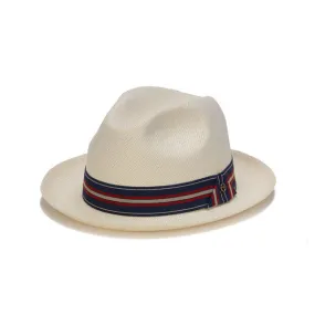 Austral Hats - White Panama Hat with Red, White and Blue Band