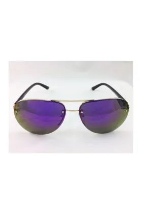 Aviator Sunglasses with Tinted mirrors and solid plastic arms