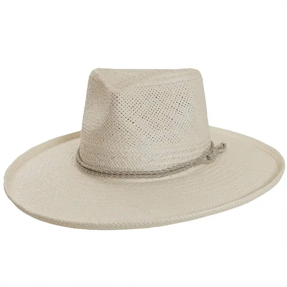 Bailey | Womens White Sun Straw Hat Western Cowgirl Hat - Bourbon Cowgirl