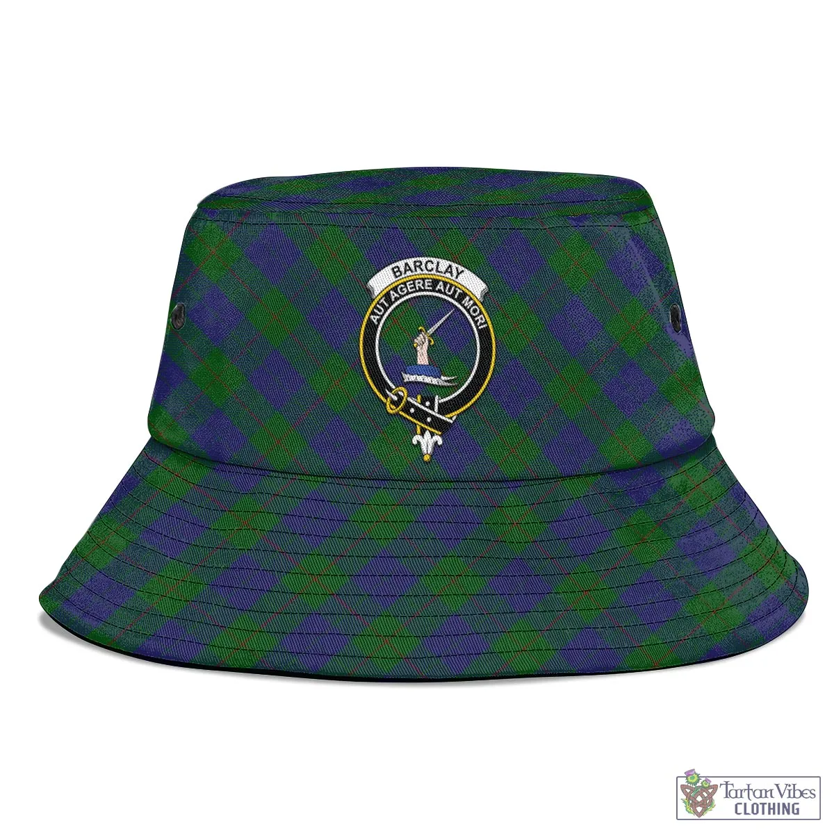 Barclay Tartan Bucket Hat with Family Crest