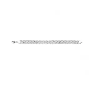 Beginnings Sterling Silver B3231 Treccia Weave 19cm Bracelet