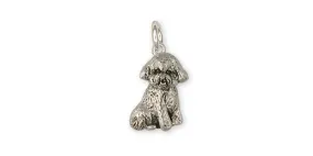 Bichon Frise Charm Jewelry Sterling Silver Handmade Dog Charm BF13-C