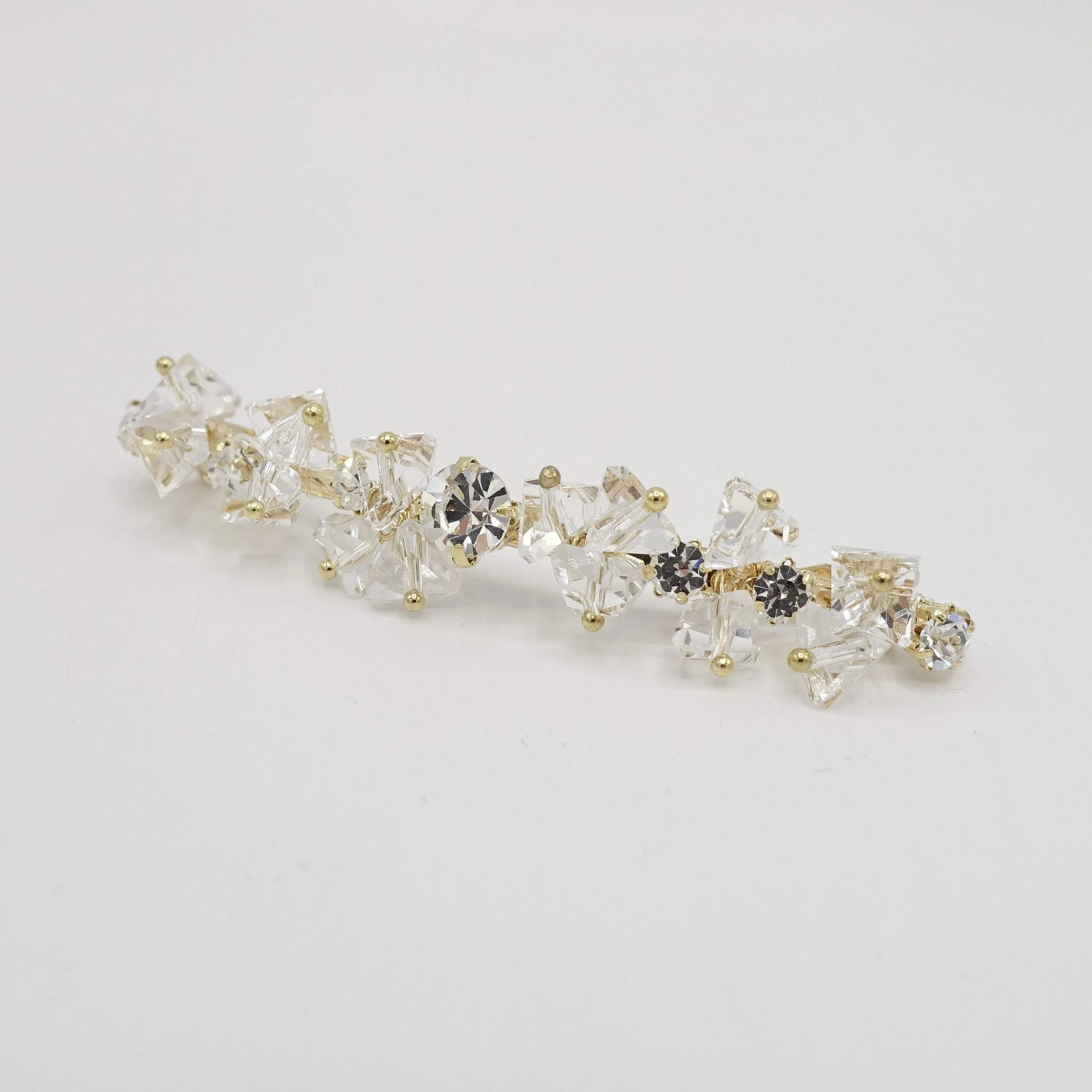 bling crystal beaded hair barrette