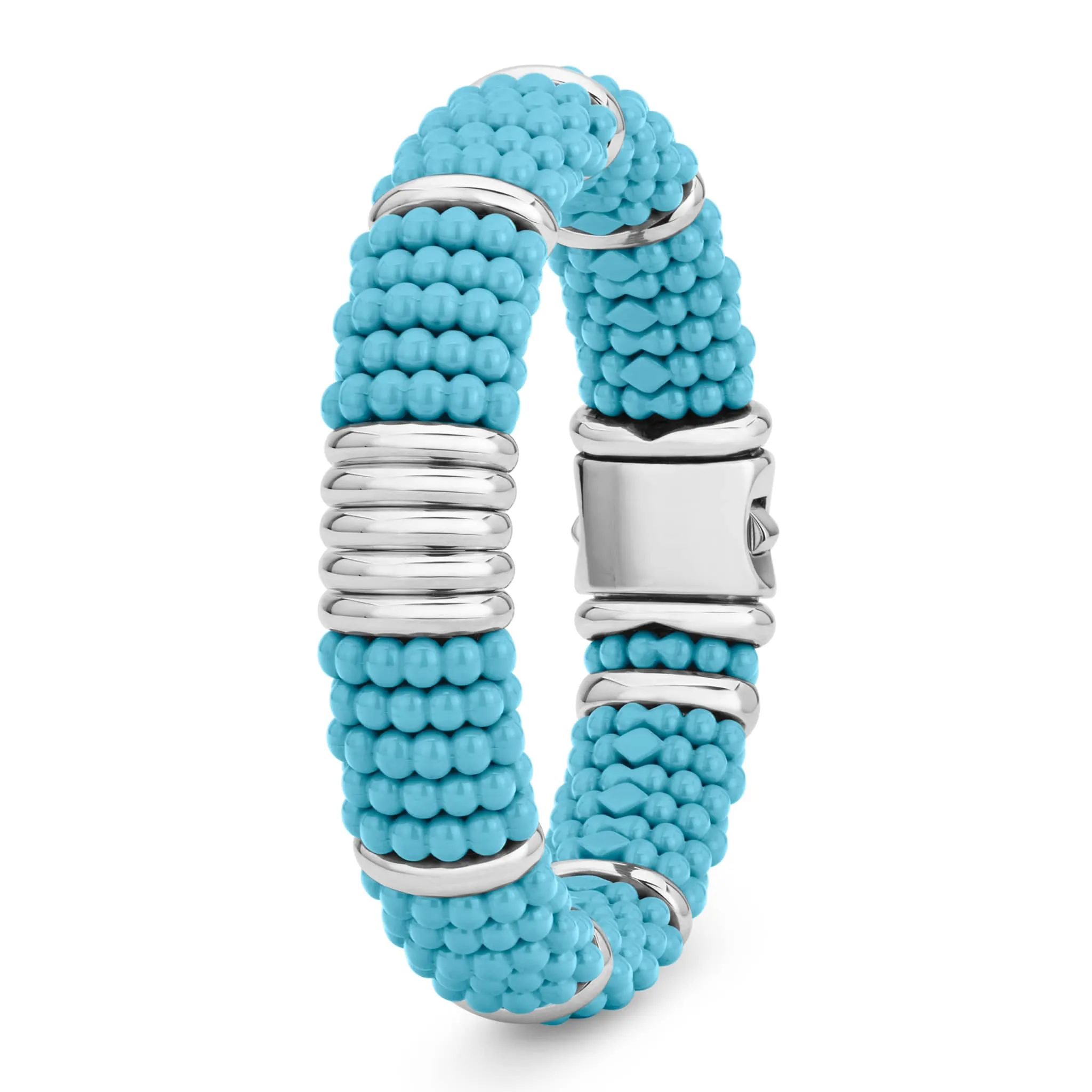 Blue Caviar Statement Ceramic Beaded Bracelet | 15mm