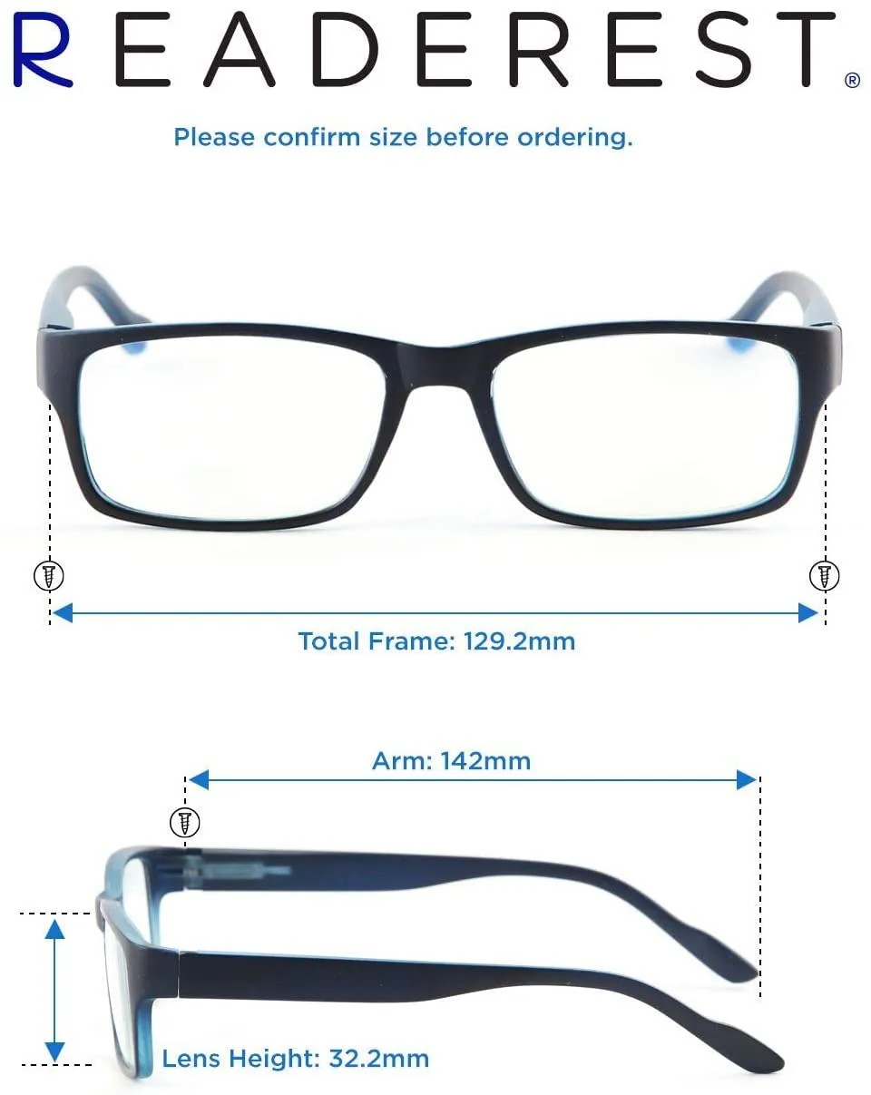 Blue-Light-Blocking-Reading-Glasses-Black-Blue-3-50-Magnification-Computer-Glasses