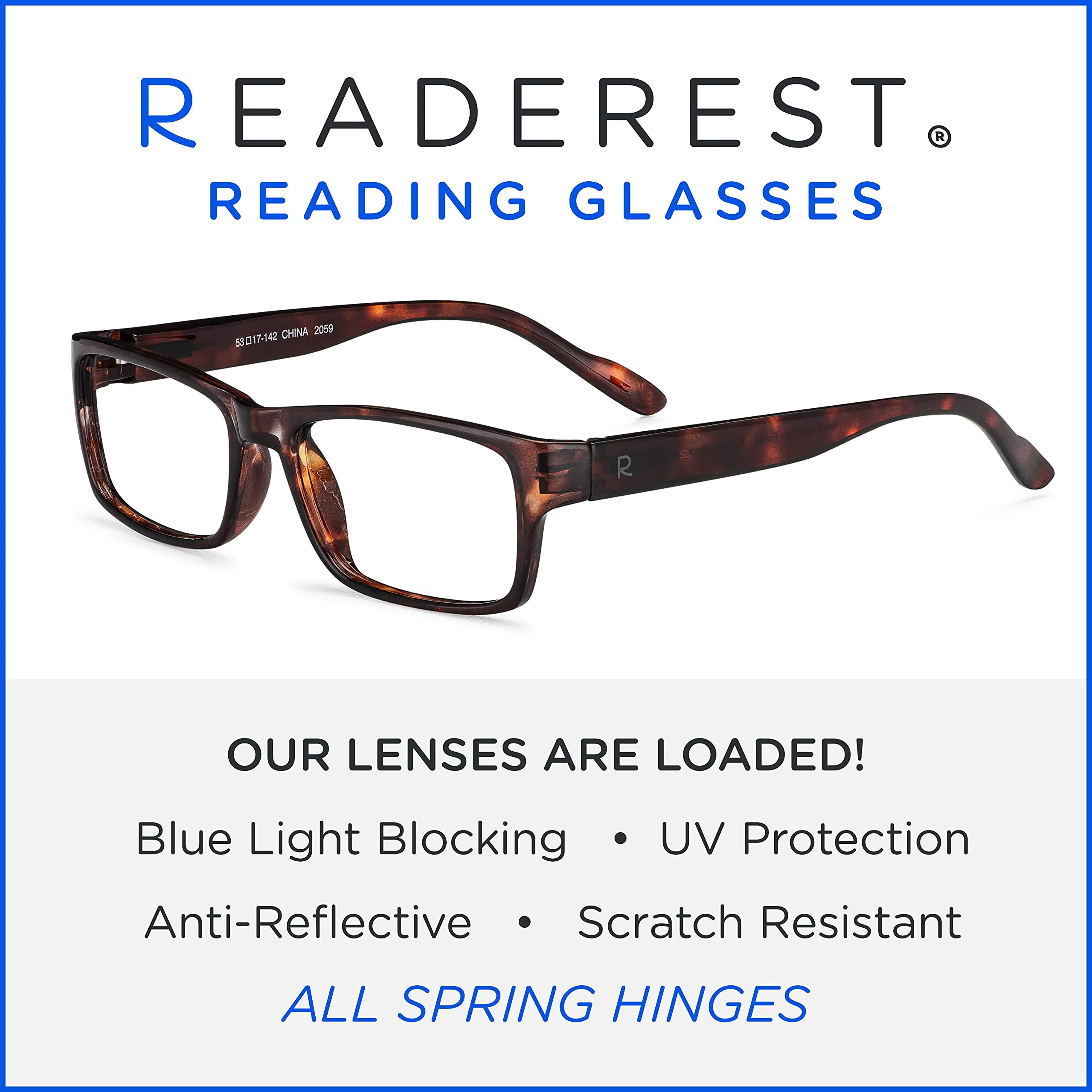 Blue-Light-Blocking-Reading-Glasses-Bourbon-Tortoise-0-50-Magnification Anti Glare