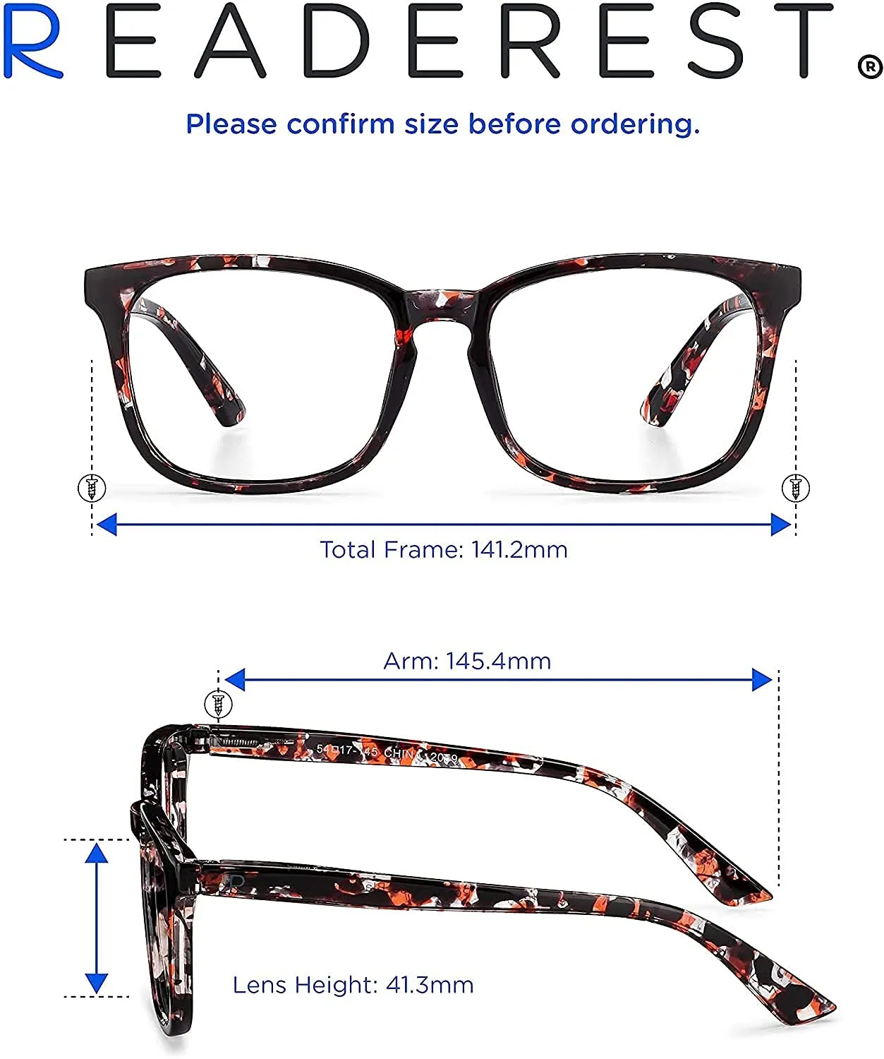 Blue-Light-Blocking-Reading-Glasses-Rose-Tortoise-0-00-Magnification-Computer-Glasses