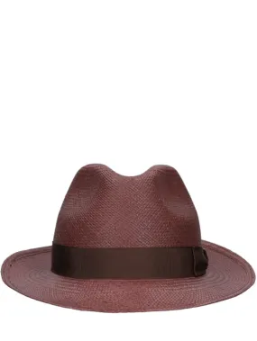 Borsalino   Federico 6cm brim straw Panama hat 