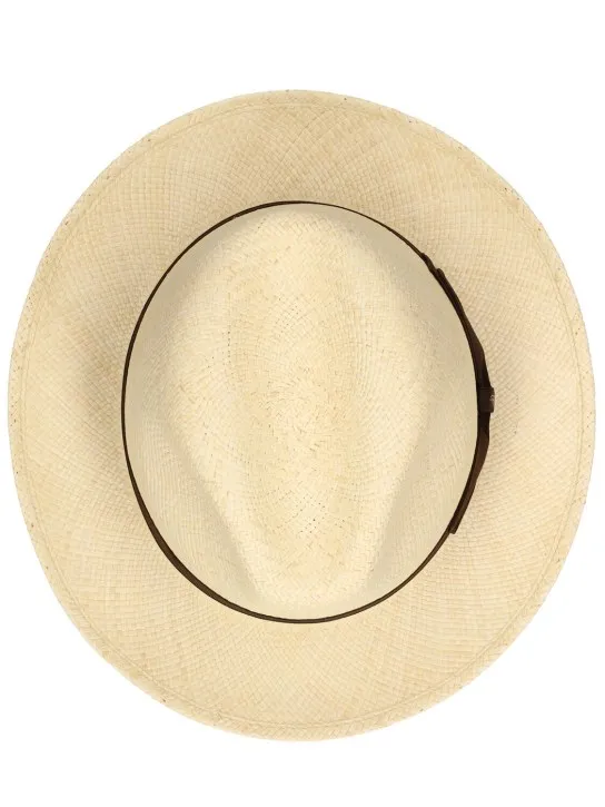 Borsalino   Federico 6cm brim straw Panama hat 