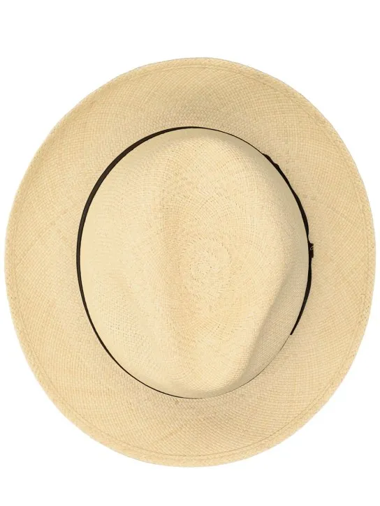 Borsalino   Federico 6cm brim straw Panama hat 