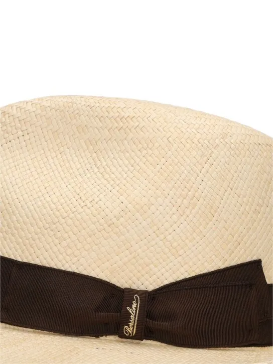 Borsalino   Federico 6cm brim straw Panama hat 