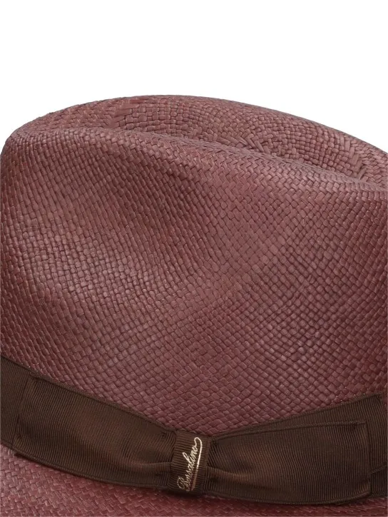 Borsalino   Federico 6cm brim straw Panama hat 