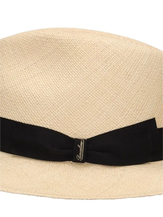 Borsalino   Federico 6cm brim straw Panama hat 