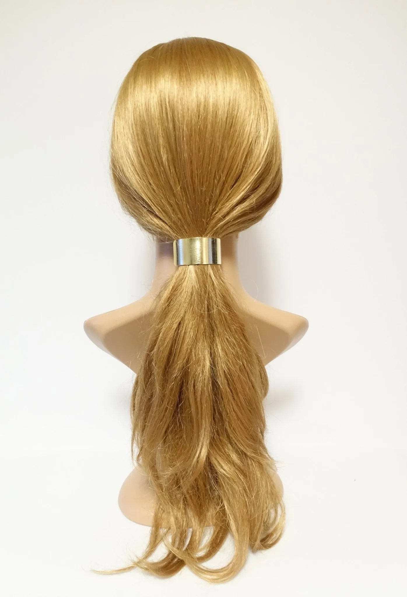 Brass Metal Curve Cuff Ponytail Hair Barrette Clip