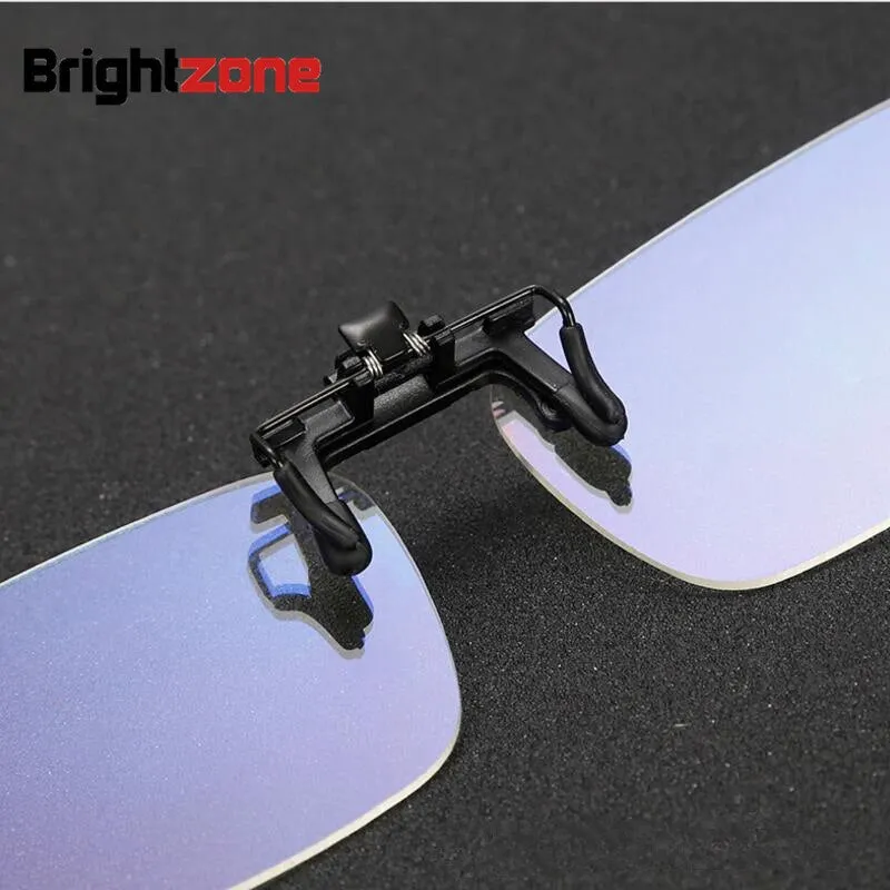 Brightzone Unisex Rimless Square Plastic Polarized Clip On Sunglasses Bc06