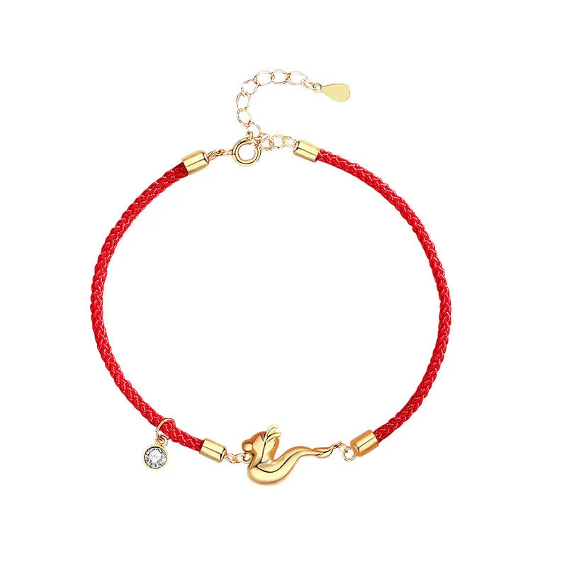 Buddha Stones 925 Sterling Silver Luck Year of the Dragon Red String Chain Bracelet (Extra 30% Off | USE CODE: FS30)