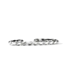 Cable Edge Cuff Bracelet in Recycled Sterling Silver