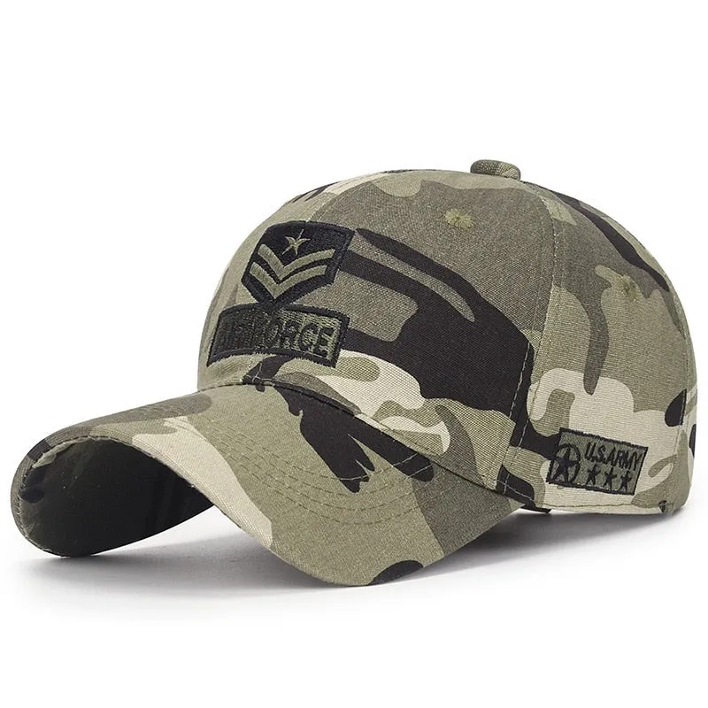 Camouflage Military Army Cap Men's Baseball Caps Tactical Cap Snapback Hat Embroidery Bone Women