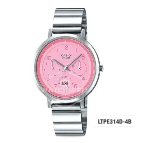 Casio Ladies' Standard Analog Stainless Steel Watch LTPE314D-4B