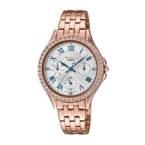 Casio Sheen Multi-Hand with SwarovskiÇ???Ç??€¸’??????’?????¶ôÇï¶ôíŸ????ƒ?ªǩ’?????¶ôÇï¶ôǝ?’?????¶ôÇï¶ôíŸ?ǯ¶ôÇû¶ô¶©?’?????¶ôÇï¶ôǝ???’??ǯ¶ôÇû¶ô¶©? Crystals Pink Gold Ion Plated Stainless Steel Band Watch SHE3062PG-7A SHE-3062PG-7A