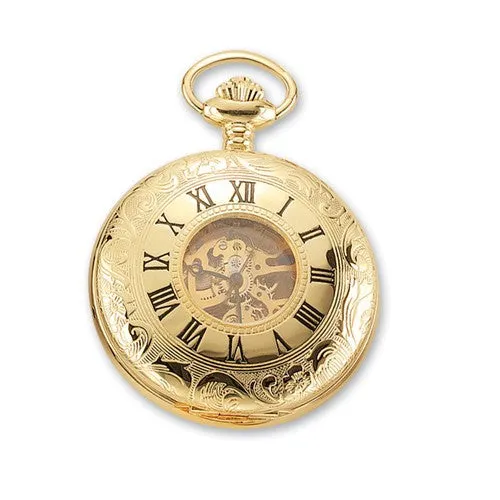 Charles Hubert Gold Finish White Dial Pocket Watch