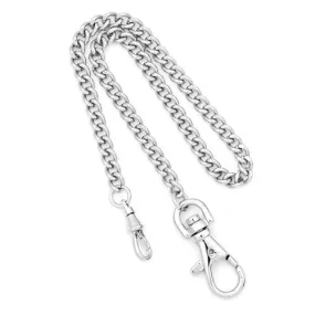 Charles Hubert Solid Stainless Steel 14.5in Pocket Watch Chain